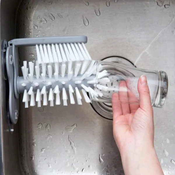 Online Glaskoppstvätt Dubbelsidig Borstborste Stående Glaskoppstvätt