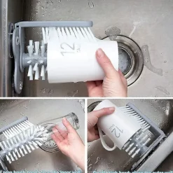 Clearance Glasrengöringsborste med Sugkopp, Stående Glaskopprengörare, Glas Lazy Cup Brush