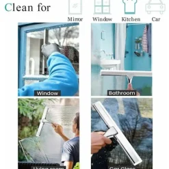 Sale Glasrengöringskrok i rostfritt stål, rengöringsverktyg (torkare + sugkoppskrok)