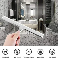 Sale Glasrengöringskrok i rostfritt stål, rengöringsverktyg (torkare + sugkoppskrok)