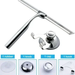 Sale Glasrengöringskrok i rostfritt stål, rengöringsverktyg (torkare + sugkoppskrok)