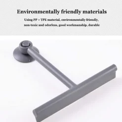 Clearance Glasskrapa för dusch, skrapa med sugpropp, mjuk kontaktyta 15 mm avtagbar sugpropp, badrum, kök, våtrum, spegel, bilfönster, fönster