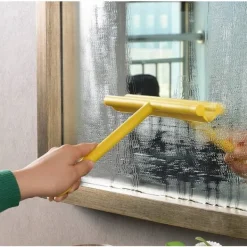 Clearance Glasskrapa för dusch, skrapa med sugpropp, mjuk kontaktyta 15 mm avtagbar sugpropp, badrum, kök, våtrum, spegel, bilfönster, fönster
