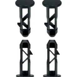 New Gångjärnstappar i plast, 4 st, Svart, Modern, Plast, Rå, Ytmontering, Tillbehör till soptunnor