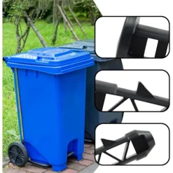 New Gångjärnstappar i plast, 4 st, Svart, Modern, Plast, Rå, Ytmontering, Tillbehör till soptunnor