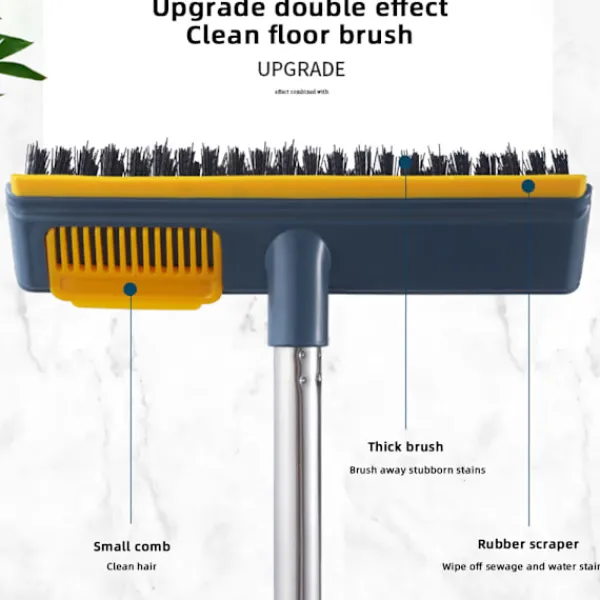 Hot Golvborste med långt skaft, ett multifunktionellt rengöringsverktyg lämpligt för rengöring av springor och svåråtkomliga områden. Section II Rod 74.5 | Fyndiq Blue