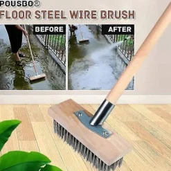 Golvborste med ståltråd, ståltrådsborste, hushållsborste för golv