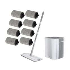 Discount Golvmopp och hinkset Platt Pressmopp Hinkar Mikrofiberdynor Hushåll Trägolvsrengöring Flexibla Moppar