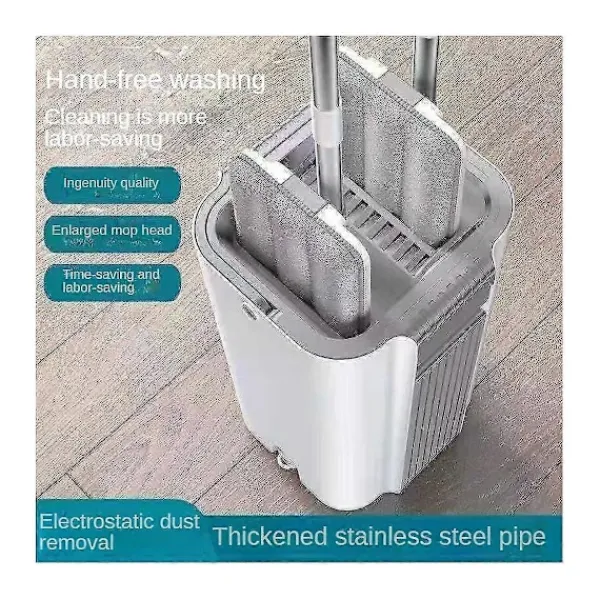 Discount Golvmopp och hinkset Platt Pressmopp Hinkar Mikrofiberdynor Hushåll Trägolvsrengöring Flexibla Moppar