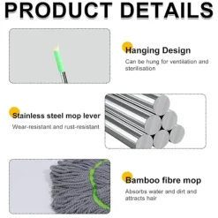 Outlet Golvrengöringsmopp Hushållsrengöring Golvmopp 1 st