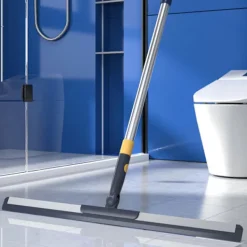 Online Golvskrapa för dusch badrum kök hem kakel djurhår golv glas fönster vatten skum rengöring _yux Blue