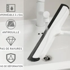 Discount Golvskrapa med teleskophandtag (126 cm), skummopp för vattenrengöring, duschgolvborste, badrum, kök, djurhår