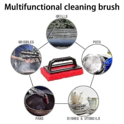 Discount Grillrengöringskit, kraftig grillskrapa skurdyna &