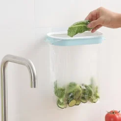 New Gul bärbar plastpåse för köksavfall, krokförvaringshållare, dyna, slipning