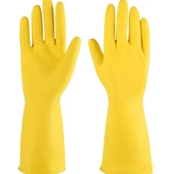 Online Gummihandskar för rengöring gula 1 par för hushåll, återanvändbara diskhandskar för kök, XL