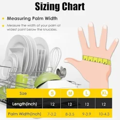 Online Gummihandskar för rengöring gula 1 par för hushåll, återanvändbara diskhandskar för kök, XL