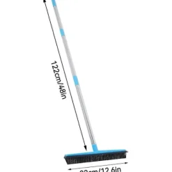 Sale FMYSJ Gummikvast, Teleskopisk Golv- och Mattkvast, Rengöringsverktyg för Borttagning av Djurhår (Blå) (FMY)