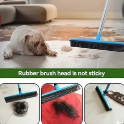 Sale FMYSJ Gummikvast, Teleskopisk Golv- och Mattkvast, Rengöringsverktyg för Borttagning av Djurhår (Blå) (FMY)