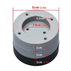 Halkfria och ljuddämpande gummifötter för tvättmaskin, vibrationsdämpande kuddar, 4 st