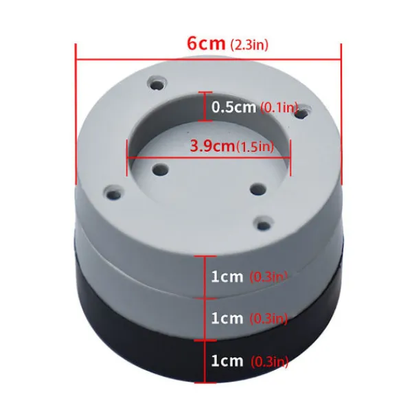 Online Halkfria och ljudreducerande gummifötter för tvättmaskin, antivibrationskuddar, 4 st.