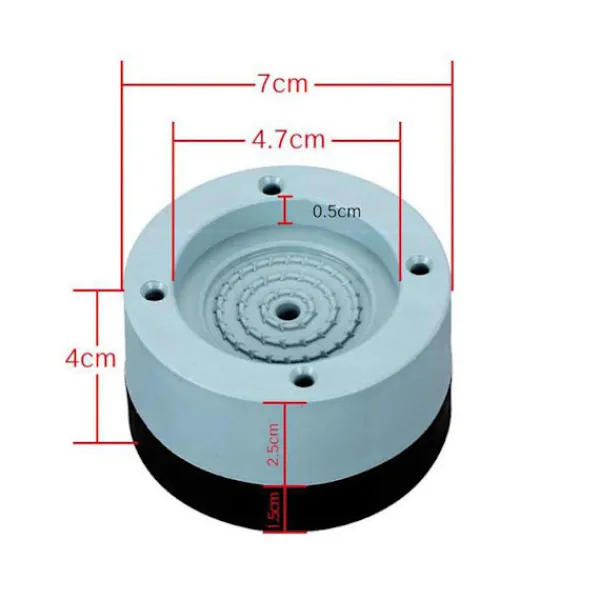 Online Halkfria och vibrationsdämpande fötter för tvättmaskin, universalfäste för kylskåpsbas - 4 cm höjning, 4 st