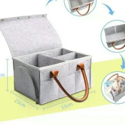 Outlet Handbagageväska med stor kapacitet, hopfällbar babyväska i filt-FA5-