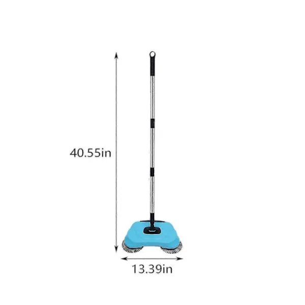 Sale Handdriven sopmaskin, 2 i 1 torr sopning & våtmoppning för hemstädning, golvsopning och moppningsmaskin