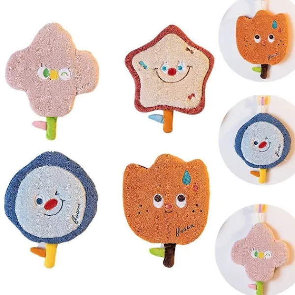 New Handduksset, tecknad handduk för att torka händer, mjuk och absorberande design för barn