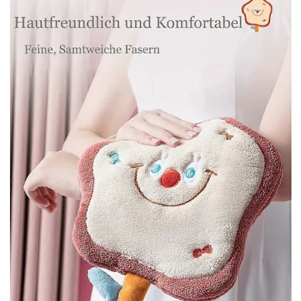 New Handduksset, tecknad handduk för att torka händer, mjuk och absorberande design för barn