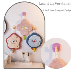 New Handduksset, tecknad handduk för att torka händer, mjuk och absorberande design för barn