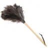 Clearance Handgjord Tvättad Antistatisk Dammvippa av Strutsfjäder med Trähandtag för Hemmet