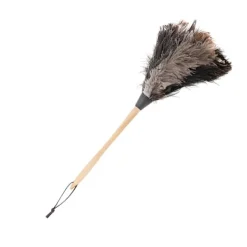 Clearance Handgjord Tvättad Antistatisk Dammvippa av Strutsfjäder med Trähandtag för Hemmet