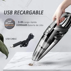 New Handhållen dammsugare bil dammsugare trådlös USB-laddning 120W stark motor