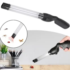 Outlet Handhållen dammsugare för insektsfångst för vuxna och barn - Insektsfälla med sugfunktion för bärfisar, skalbaggar, kackerlackor, myror black