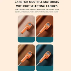 Outlet Handhållen 2-i-1 bärbar mini-ångare för kläder (khaki)