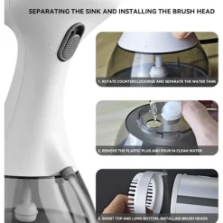 Handhållen Klädångare, 1500 Watt Snabb Uppvärmning, 300 ml Vattentank (Vit)