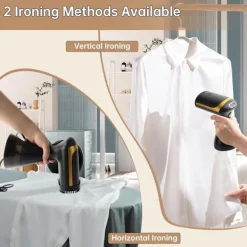 Discount Handhållen Klädångare, 1500 Watt Snabb Uppvärmning, 300 ml Vattentank (Svart)