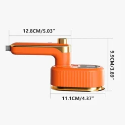 Handhållen Klädångare, 2-i-1 Portabelt Mini Ångstrykjärn (Orange)