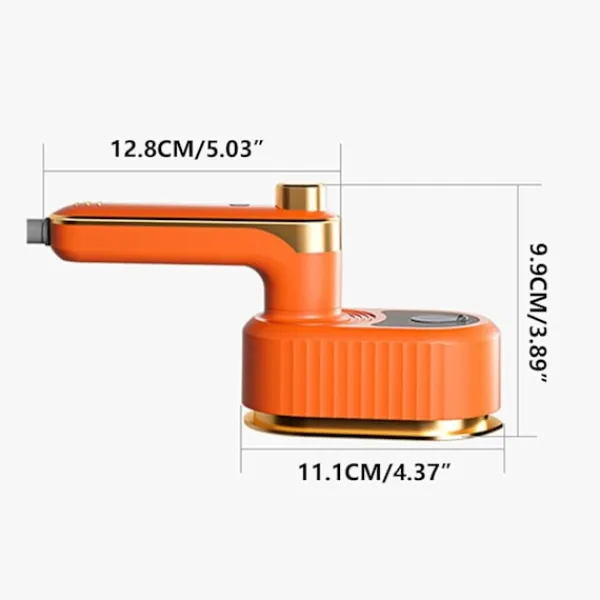 Handhållen Klädångare, 2-i-1 Portabelt Mini Ångstrykjärn (Orange)