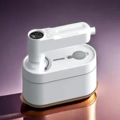 Handhållen klädångare, portabelt ångstrykjärn, digital roterande strykjärn för hemmet, ångstrykjärn