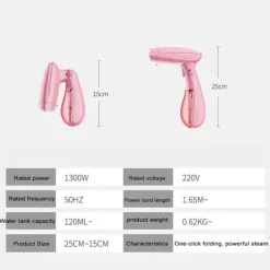 Best Handhållen Klädångare Vikbar Utgåva Bärbar Ångare för Kläder Säker Tygångjärn för Både Vertikal & Horisontell Klädhantering
