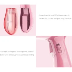 Best Handhållen Klädångare Vikbar Utgåva Bärbar Ångare för Kläder Säker Tygångjärn för Både Vertikal & Horisontell Klädhantering