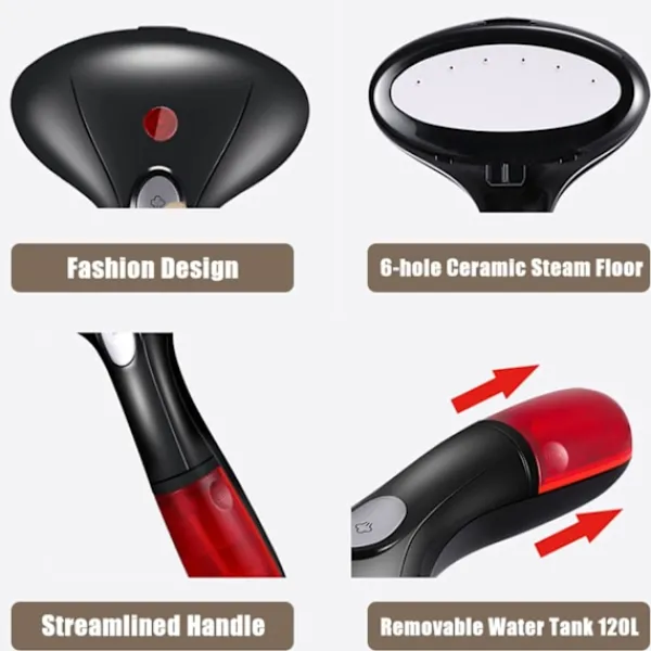 Sale Handhållen Klädångare 1500W, 15 Sekunders Snabb Uppvärmning För Hemmabruk och Resor (Blå)