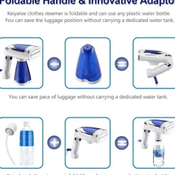 Discount Handhållen Klädångare 1600W, 40 Sekunders Snabb Uppvärmning 250 ml Vattentank (Blå)