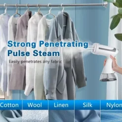 Sale Handhållen Klädångare, 1500W Portabel Klädångare med 300 ml Avtagbar Vattentank, Svart Värme