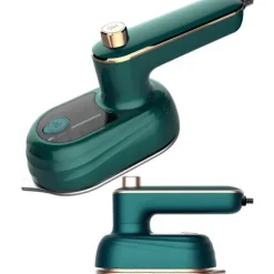 New Handhållen Mini Strykmaskin Kan Rotera 180 Grader Kläder Resestrykjärn, Snabb Uppvärmning Liten Portabel Varmpress Klädstrykjärn (Grön - EU)