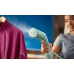 PHILIPS Handhållen ångkokare - - STH5010/70 - 1300 W - Vertikal ångning - Kontinuerligt ångflöde - Sladd: 2,5 m - Grön