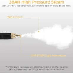 Discount Handhållen ångrengörare för möbler Ångrengörare 2500W Högtrycksångrengörare Flerfunktionell bärbar ångrengörare för hemmet, 6 växlar A