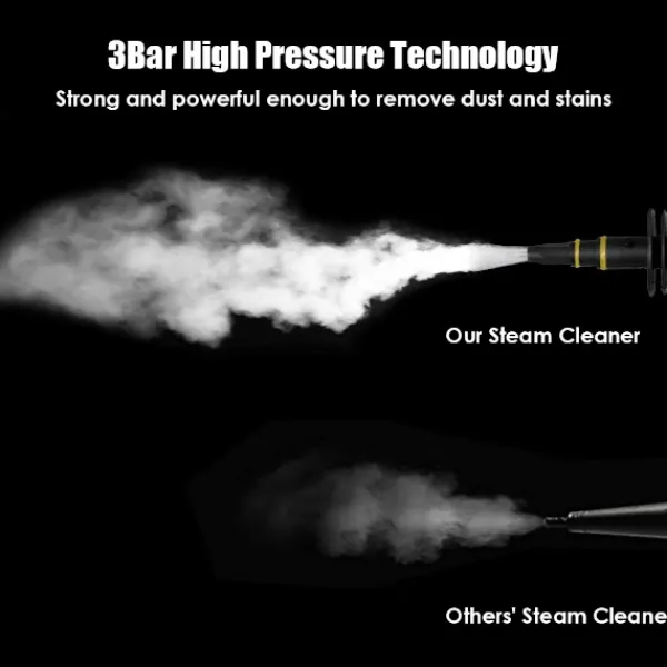 Sale Handhållen ångrengörare, Multifunktionell ångrengörare, Ångstrykjärn, 1050W, Med tillbehör (Gul)