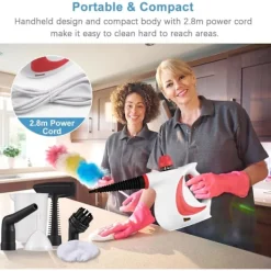 Sale Handhållen ångrengörare, portabel 10-i-1 ångmästare med stor kapacitet (Röd)